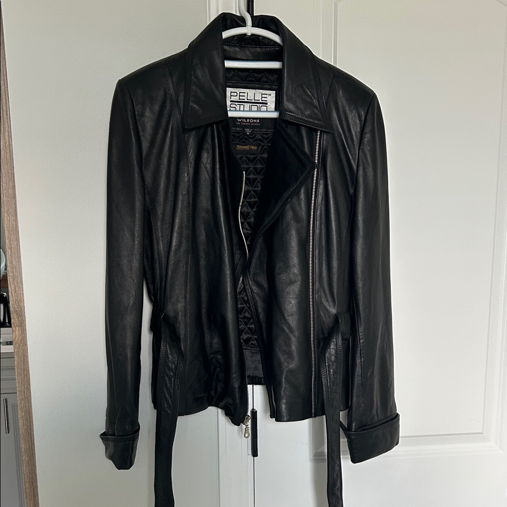 Pelle Studio Classic Black Leather Jacket (Wilson’s Leather)